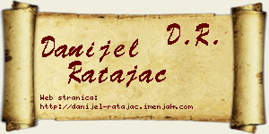 Danijel Ratajac vizit kartica